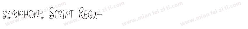 symphony Script Regu字体转换